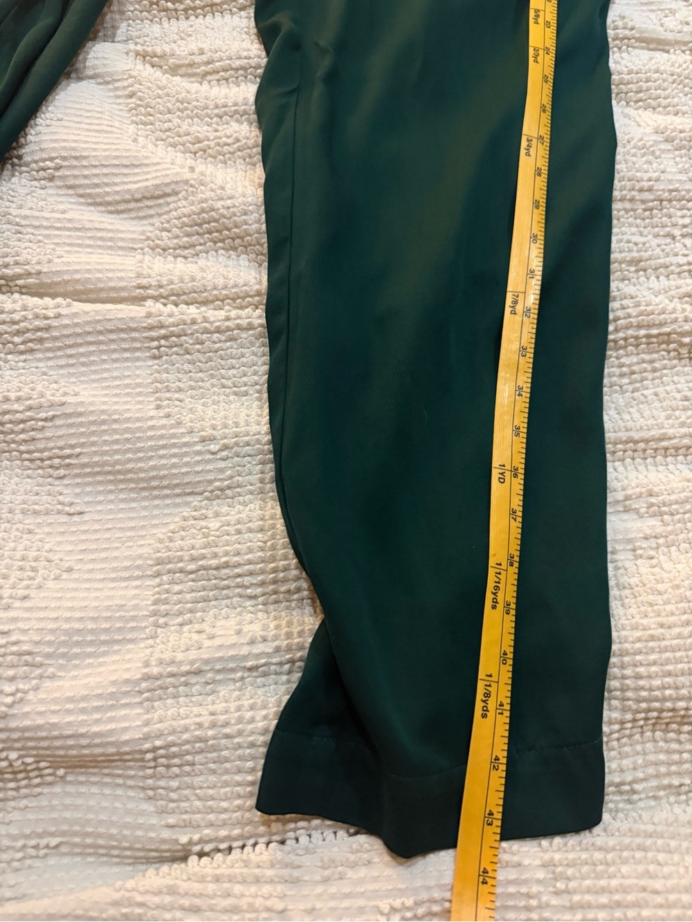 DONNI. Emerald Green Elastic Waist Trousers - Picture 3 of 7